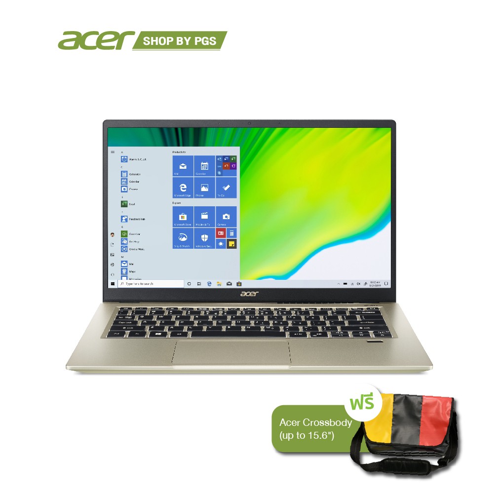 Acer Swift 3X SF314-510G-59A0 Notebook 14inch i5-1135G7 RAM8GB SSD512GB UMA W10 (Safari Gold)