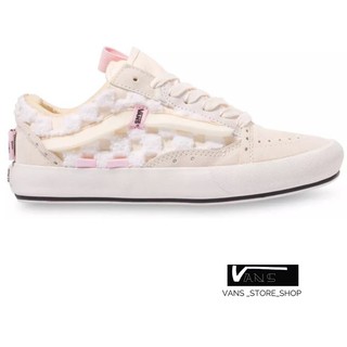 VANS OLD SKOOL CAP CHENILLE CHECK CLASSIC WHITE SNOW WHITE SNEAKERS สินค้ามีประกันแท้