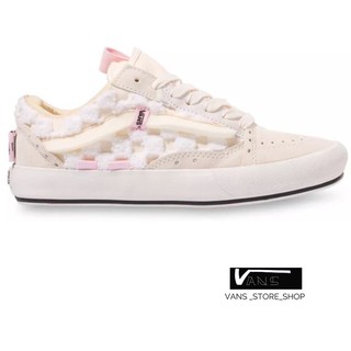 VANS OLD SKOOL CAP CHENILLE CHECK CLASSIC WHITE SNOW WHITE SNEAKERS สินค้ามีประกันแท้