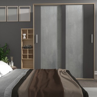 Inhome Furniture ตู้เสื้อผ้า บานเลื่อน W184xD70xH228 รุ่น WD-1831 ตู้เสื้อผ้าไม้ sliding wardrobe closet