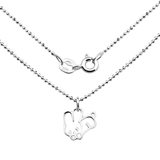 Silver thai 925 Sterling Silver Kids Rabbit Necklace สร้อยคอเด็กรูปกระต่ายผู้ใหญ่ใส่ได้เด็กใส่ดีจ้า