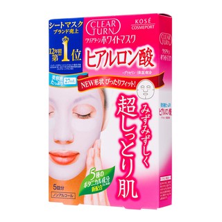 KOSE COSMEPORT CLEAR TURN WHITE MASK HYALURON (5PCS.)