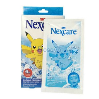 @@3M Nexcare Pokemon Cooling Fever แผ่นเจลลดไข้ลายโปเกมอน 1 กล่อง 6 ชิ้น