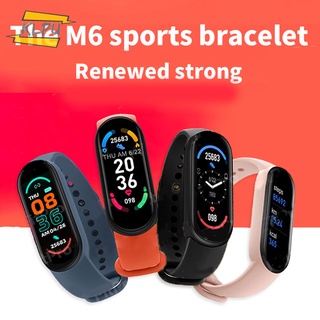 COD# M6 Smart Bracelet Wristband Smart Sports Watch Heart Rate Blood Pressure Blood Oxygen Test Waterproof #TH