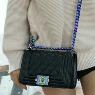 Chanel boy rainbow hardware