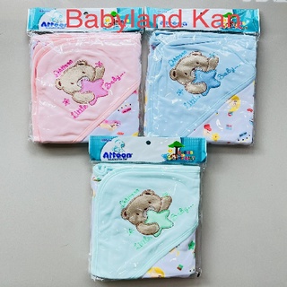 Attoon ผ้าห่อตัวลายกระจายหัวหมี Cotton 30*30 cm