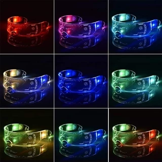 พร้อมส่งพร็อพแว่นตา มีไฟLED เรืองแสงในที่มืด พร็อพสําหรับงานปาร์ตี้ 7สี แว่นตาเรืองแสง แว่นตาปาร์ตี้