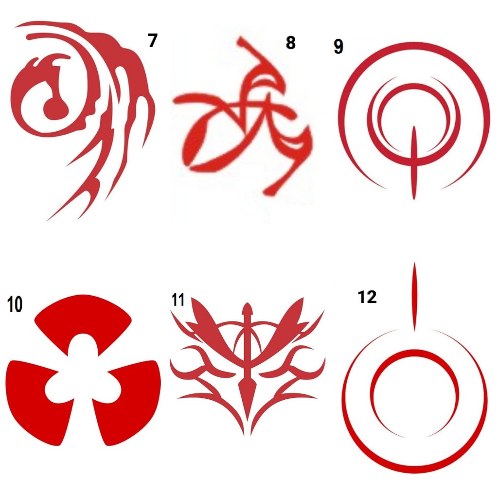 FATE SEAL SERIES COSPLAY TATTOO STICKER (PER PC)