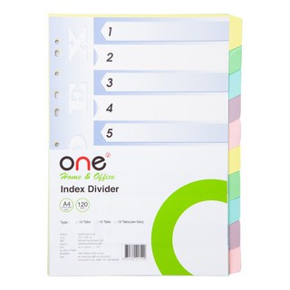 อินเด็กซ์กระดาษ L/10 หยัก ONE Index Paper L / 10 Serrated ONE