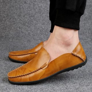 🆕25SS รองเท้าหนังแบบชาย รองเท้าทำงานผู้ชาย Loafer Casual Cow Leather