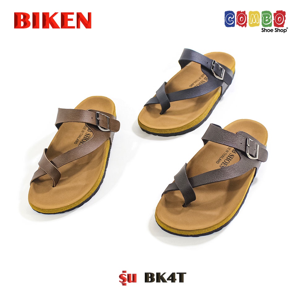 รองเท้าแตะ BIKEN รุ่น BK4T รองเท้าแตะแบบสวมผู้หญิง ผู้ชาย แบบหูหนีบไขว้ ปรับสายได้ตามสบาย รองเท้าแฟชั่นใหม่ สวยๆ 35-40