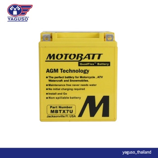 แบตเตอรี่ MOTOBATT Quadflex MBTX7U แบตรถจักรยานยนต์บิ๊กไบค์ Yamaha R3 MT-25 , MT03 / Honda CBR 250,300,400 CB300 Rebel30