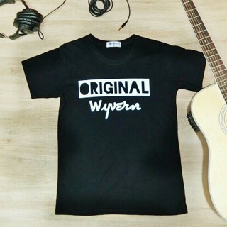 เสืัอยืด คอกลม แขนสั้น Wyvern เสื้อยืดแนวสตรีท cotton 100% รุ่น Original สีดำ