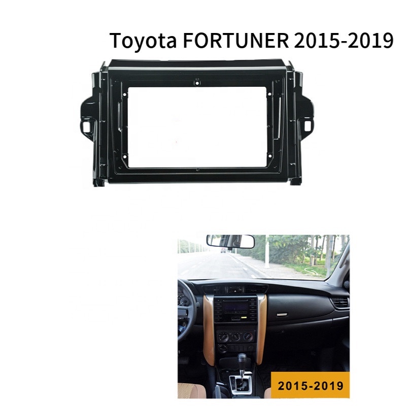 กรอบแผงวิทยุสเตอริโอ เครื่องเล่น MP5 Android 9 นิ้ว สําหรับ 2015-2019 Toyota Fortuner Covert Car