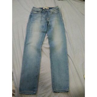 Used denim jeans from garage