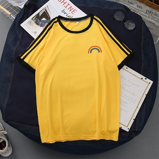 ⚡️ พร้อมส่ง⚡️เสื้อยืดหญิง-ชาย🌸สไตร์สปอร์ตลายน่ารักสดใส ลายพิมพ์ใส่ฤดูร้อน N-631