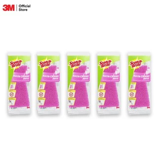 3M™ Scotch-Brite® สก๊อตช์-ไบรต์ ฟองน้ำพร้อมใยขัดสำหรับล้างขวดชนิดรีฟิล, 5 ชิ้น