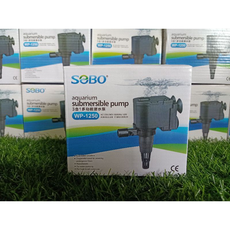 ปั๊มน้ำ SOBO WP-1250 แรงดันน้ำ800L/H   ⛲⛲สำหรับทำระบบกรองตู้ปลา , ทำน้ำพลุบ่อปลา