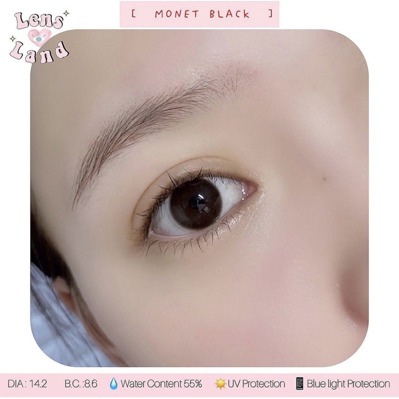 (ส่คอนแทคเลนส์ รุ่น monet black bylensland