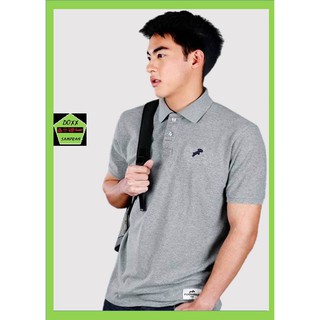 rudedog เสื้อโปโล ชาย หญิง   รุ่น signature สีเทาอ่อน