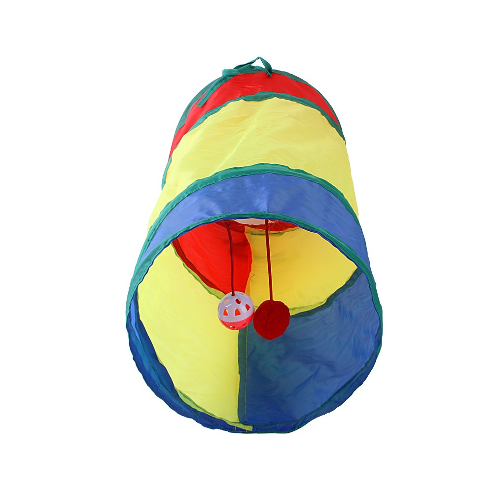 Pet Cat Toy อุโมงค์แมวสายรุ้ง กระดิ่งแมว Pet Runway Cat Drill ราคา ถูกที่สุด ดีลบีเคเค แกลเลอรีภาพที่ 8
