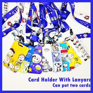 Snoopy ซองใส่บัตร Card Holder With Lanyard สายคล้องบัตร Neck Strap ซองใส่บัตรพนักงาน Card  Holder บัตรเครดิต ของขวัญ ซองใส่บัตรพนักงาน ที่ใส่บัตรพนักงาน ใส่บัตรพนักงาน กล่องใส่การ์ด สายคล้องบัตร สายคล้องบัตรพนักงาน นักเรียน กรอบบัตร+สายคล้องคอ card holder