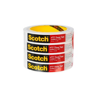 เทปเยื่อกาว 2 หน้า 18มม.x10 หลา (แพ็ค3แถม1) สก๊อตช์ Double-sided adhesive tape 18 mm. X10 yards (pack 3 get 1) Scotch