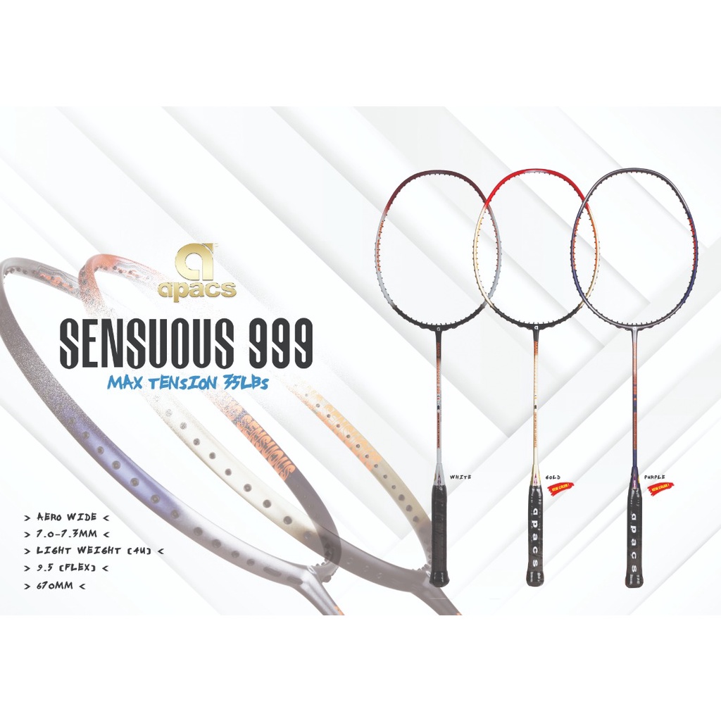 APACS SENSUOUS 999 LOGO UK 4U/G2 ตัวยึดแบดมินตันดั้งเดิม