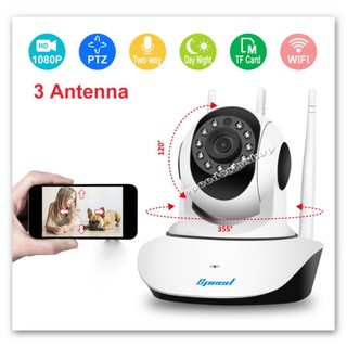 👍WIFI IP Camera 👉(3 เสา)👌 HD 1.0MP 720P/ 2.0MP 1080P Video Surveillance P2PHome Security Monitor  Wireless IR Cut