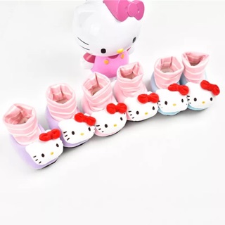 พร้อมส่ง:: รองเท้าหัดเดินเด็ก Hello kitty มีกันลื่น 3 สี