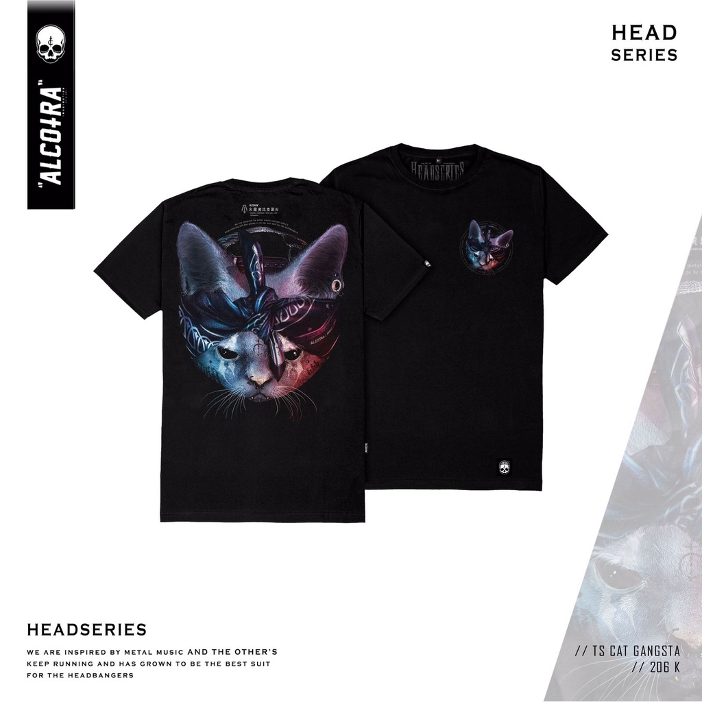 ALCOTRA TS CAT GANGSTA // GANGSTA CAT T-SHIRT // HEADSERIES เสื้อยืด