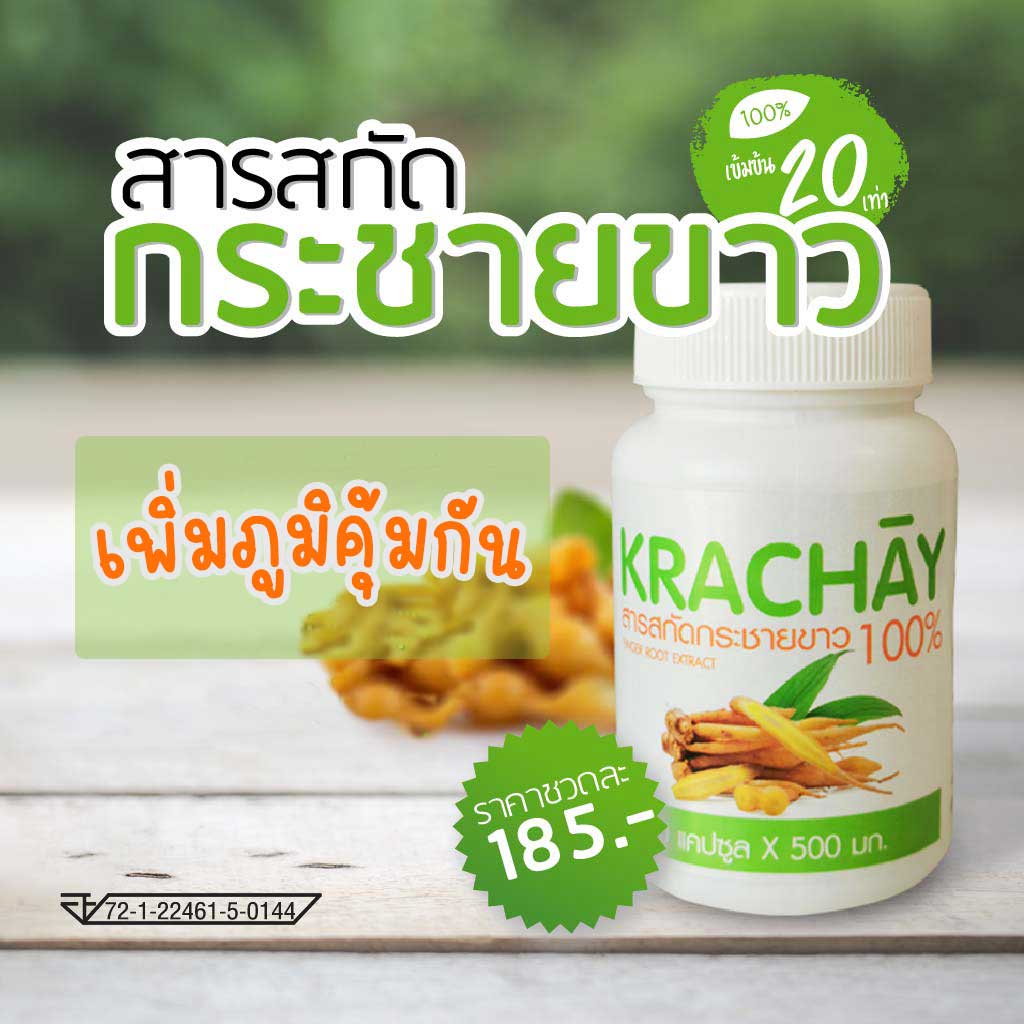 รีวิวกระชายขาวสกัดเข้มข้น 20 เท่า: เสริมภูมิคุ้มกัน ลดกรดไหลย้อน