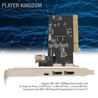 Player Kingdom 1394 อะแดปเตอร์การ์ดควบคุม Pci Express เป็น Ieee ความเร็วสูง สําหรับเดสก์ท็อป Dv