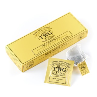 TWG Tea Milk Oolong Blue Tea Blend Cotton Teabag / ชา ทีดับเบิ้ลยูจี ชาอู่หลง มิลค์อู่หลง ชนิดซอง บรรจุ 15 ซอง