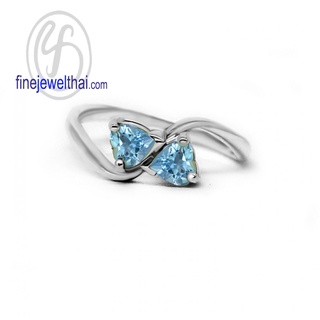 Finejewelthai-แหวนโทพาซ-โทพาซ-แหวนพลอย-แหวนเงินแท้-พลอยประจำเดือนเกิด-Topaz-Silver-Ring-Birthstone-R1159tp