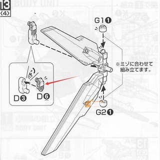 Bandai X MG Moonlight D6 อะไหล่โลหะ