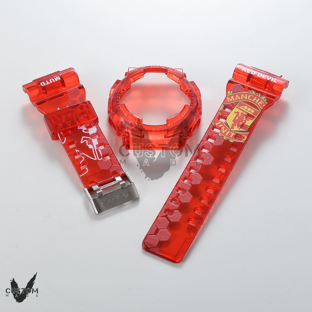 (Vcustom) GA / GD / GAX / GLX -100 ,110 , 120 CUSTOM PRINTING " MANCHESTER UNITED " BAND AND BEZEL W