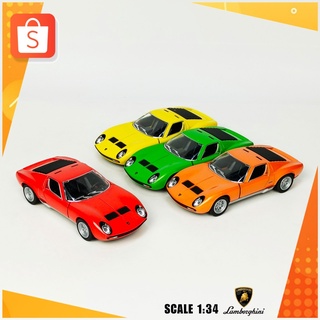 โมเดลรถเหล็ก แลมโบกีนี่ Lamborghini Miura P400 SV Scale 1:34