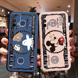 เคสซิลิโคนนิ่ม ขอบตรง ลายดอลลาร์มิกกี้เมาส์ สําหรับ OPPO A16 A94 A53 A15 A15S A12 A7 A5S A52 A72 A92 A74 A54