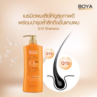 BOYA Q10 Shampoo แชมพูโบย่าแชมพูสำหรับผมแห้งเสียและทำสีผมโดยเฉพาะ ขนาด500 มล