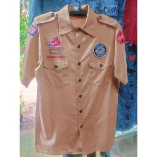 เสื้อลูกเสือUSA  SizeL  Boy Scouts America Shirtเสื้อ boyscout USA อก46