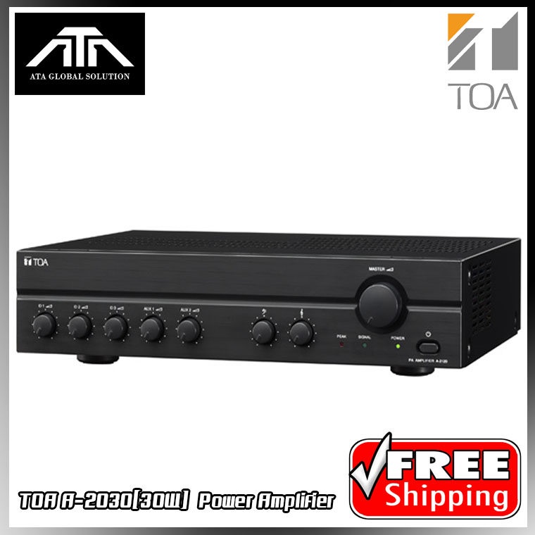 TOA A-2030H (30W) Mixer Power Amplifier เครื่องขยายเสียง เครื่องเสียง จาก toa 30 วัตต์