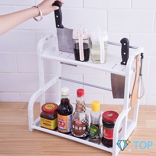 ชั้นวางเครื่องครัว ชั้นวางขวดเครื่องปรุง พลาสติก ประกอบง่าย ในห้องน้ำ Kitchen Shelf &amp; Cut board stand