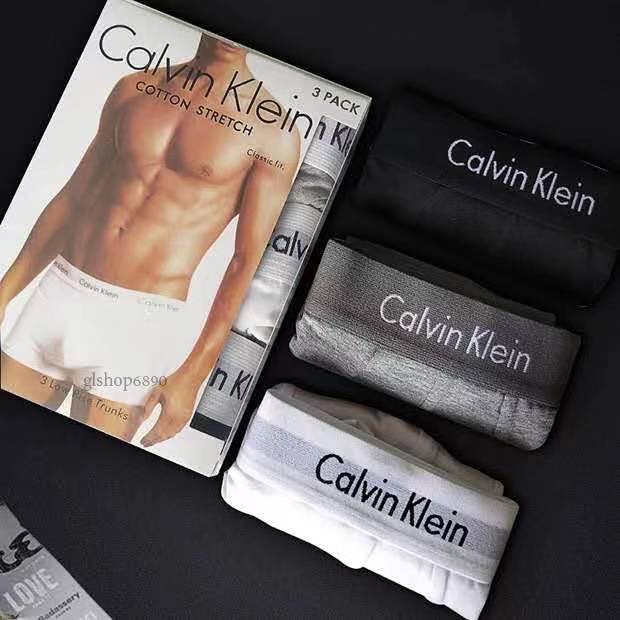 Calvin Klein  กางเกงในชาย CK กางเกงในผู้ชาย(3ชิ้น) ของแท้ 100% เนื้อผ้าระบายอากาศได้ดี ดูดซับเหงื่อ