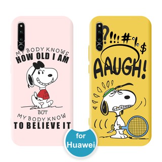 Snoopy กรณี Soft TPU Case Huawei Mate 10 20 30 Lite P20 30 Lite Y5P Y6P Y7P Y8P Y9 Prime 2019 P40 Pro Plus Nova 2i 3i 3e 4e 4 5 5i 5T 6 7 SE 7i Pro