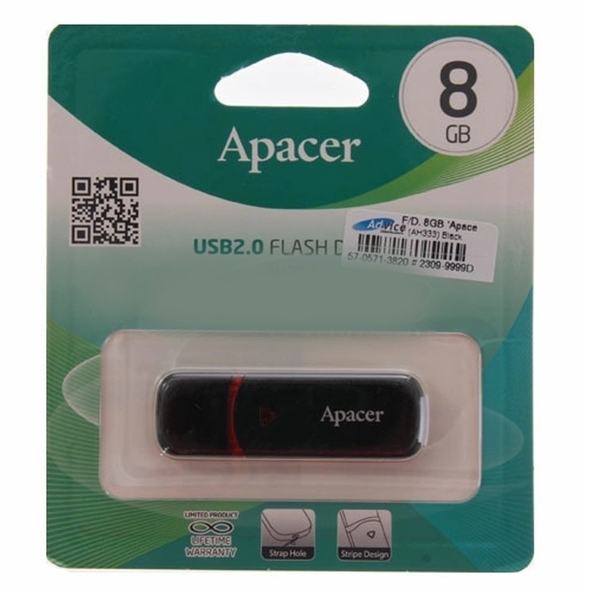 Apacer Flash Drive AH333 8GB (Black)