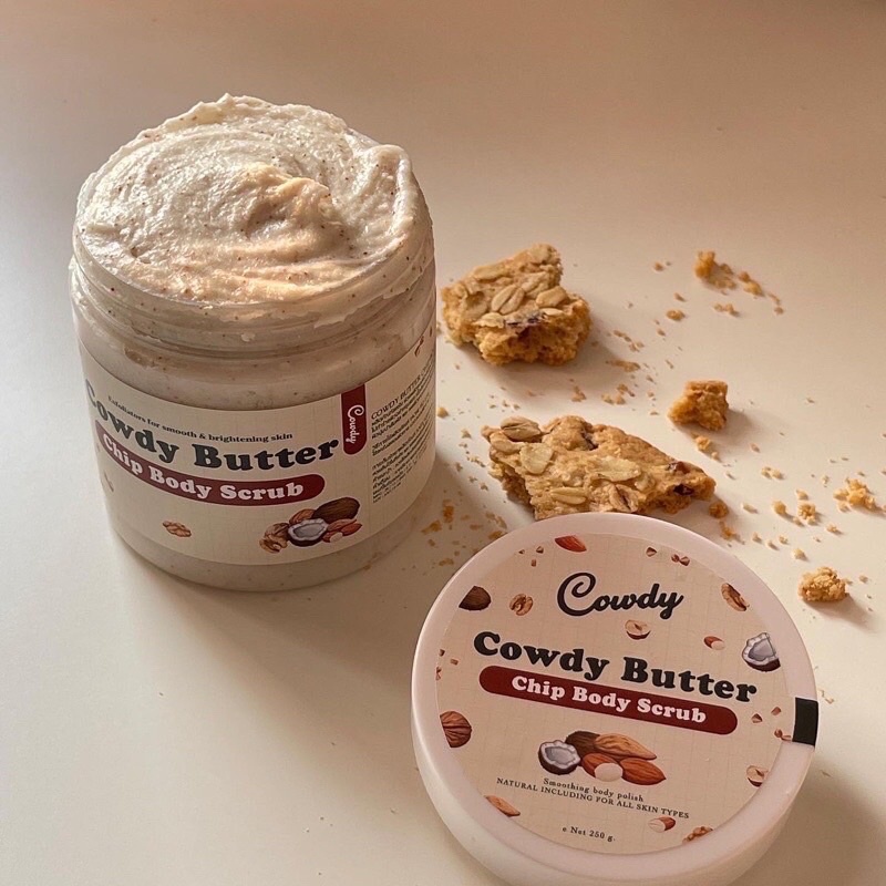[โปรเปิดจอง ส่งฟรี(กระปุกใหญ่ พร้อมส่ง 5 พค) ] Cowdy butter scrub สครับผิวขัดตัวแบบ 3 in 1 สครับ มาส