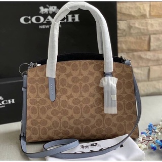 💥Coach Charlie Carryall 28 in Signature Canvas Brass/Rust Women Handbags