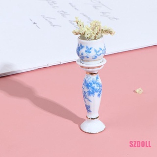 [SZDOLL6] กระถางดอกไม้เซรามิค ขนาดเล็ก 1:12 DIY สําหรับตกแต่งบ้านตุ๊กตา