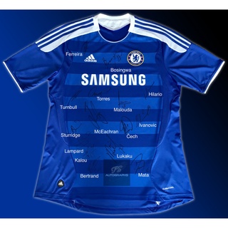 เสื้อเหย้า Chelsea 2011/2012 พร้อมลายเซ็นรวม 15 ผู้เล่น